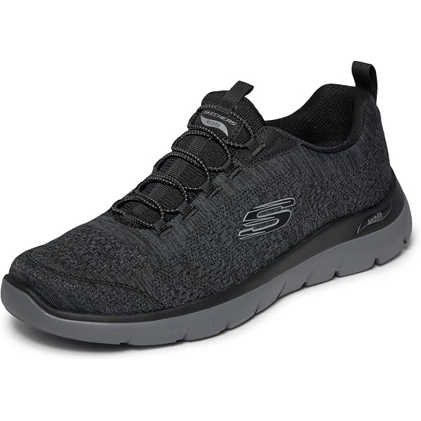 Amazon.com | Skechers Men's Delson 3.0, Black/Grey, 7 | Fashion